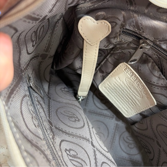 Brighton Bellaire Hobo Shoulder Bag Beige Leather Purse - Picture 15 of 16